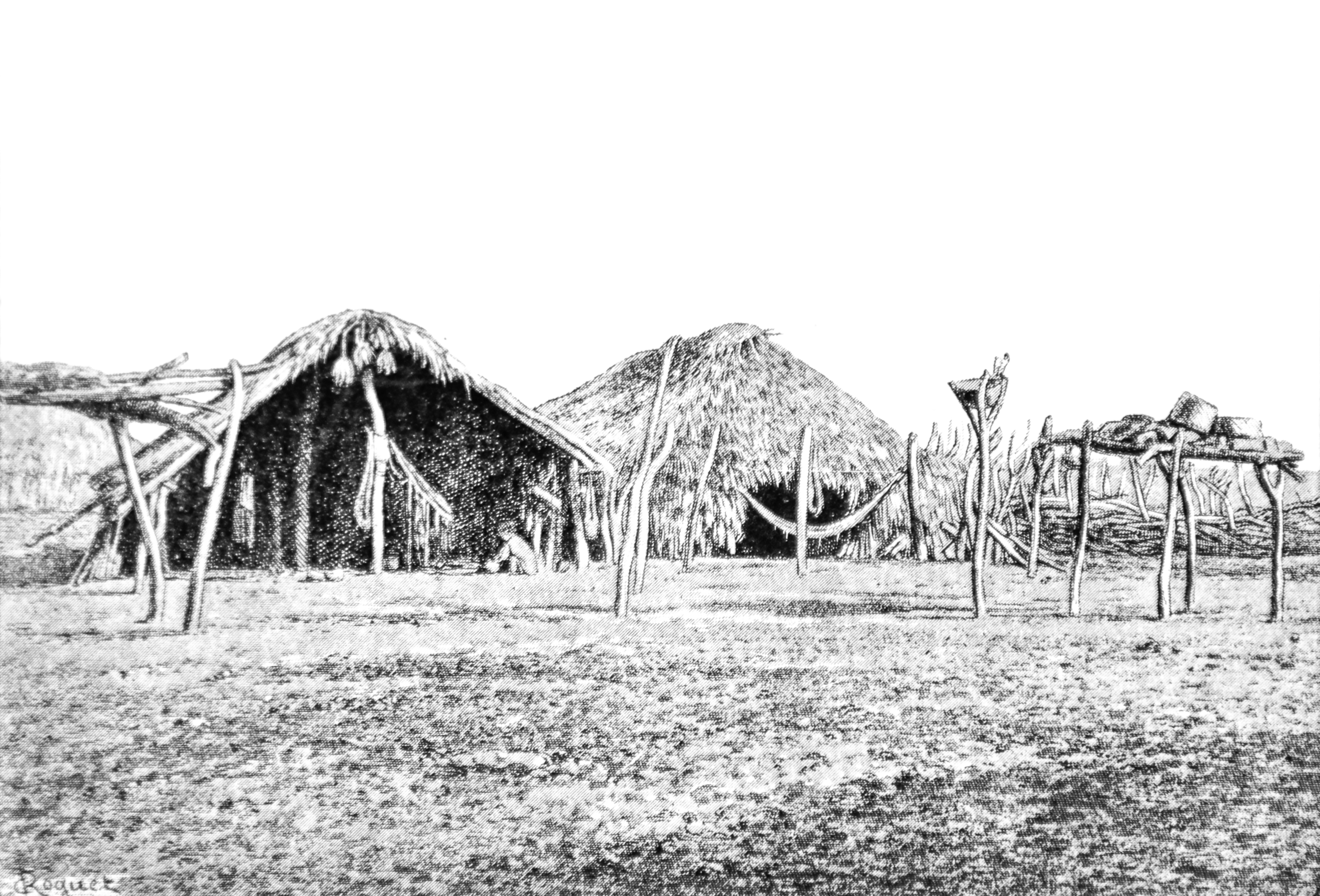 A typical Wayuu rancho (ranch) in the Guajira peninsula, 1893